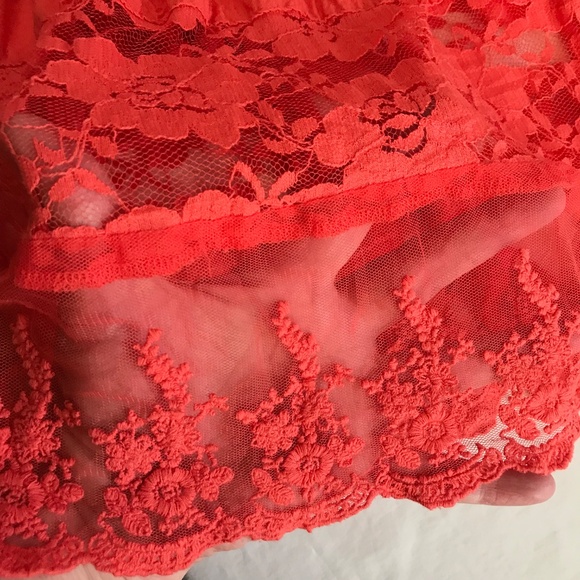 ROAMANS Lace Embroidered Tunic Babydoll Rayon Coral Women’s Plus Size 14W 1X - Picture 15 of 16